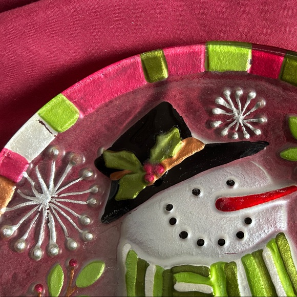 Festive Snowman Decorative Plate - Picture 7 of 10